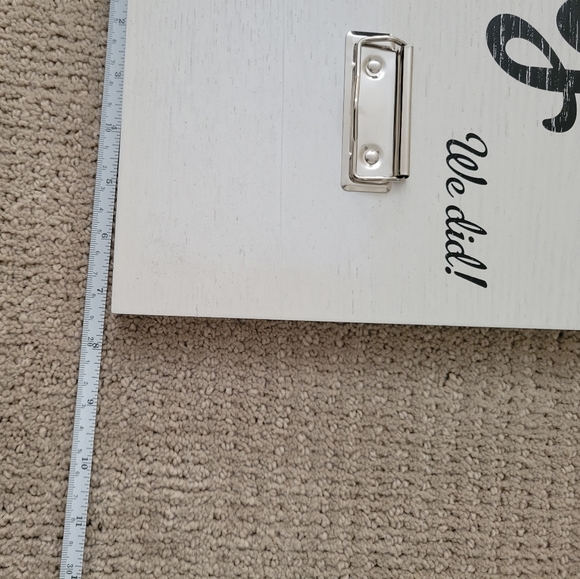 Hanging Board with Clip Wedding Announcement Baby Shower Engagement - Picture 8 of 9